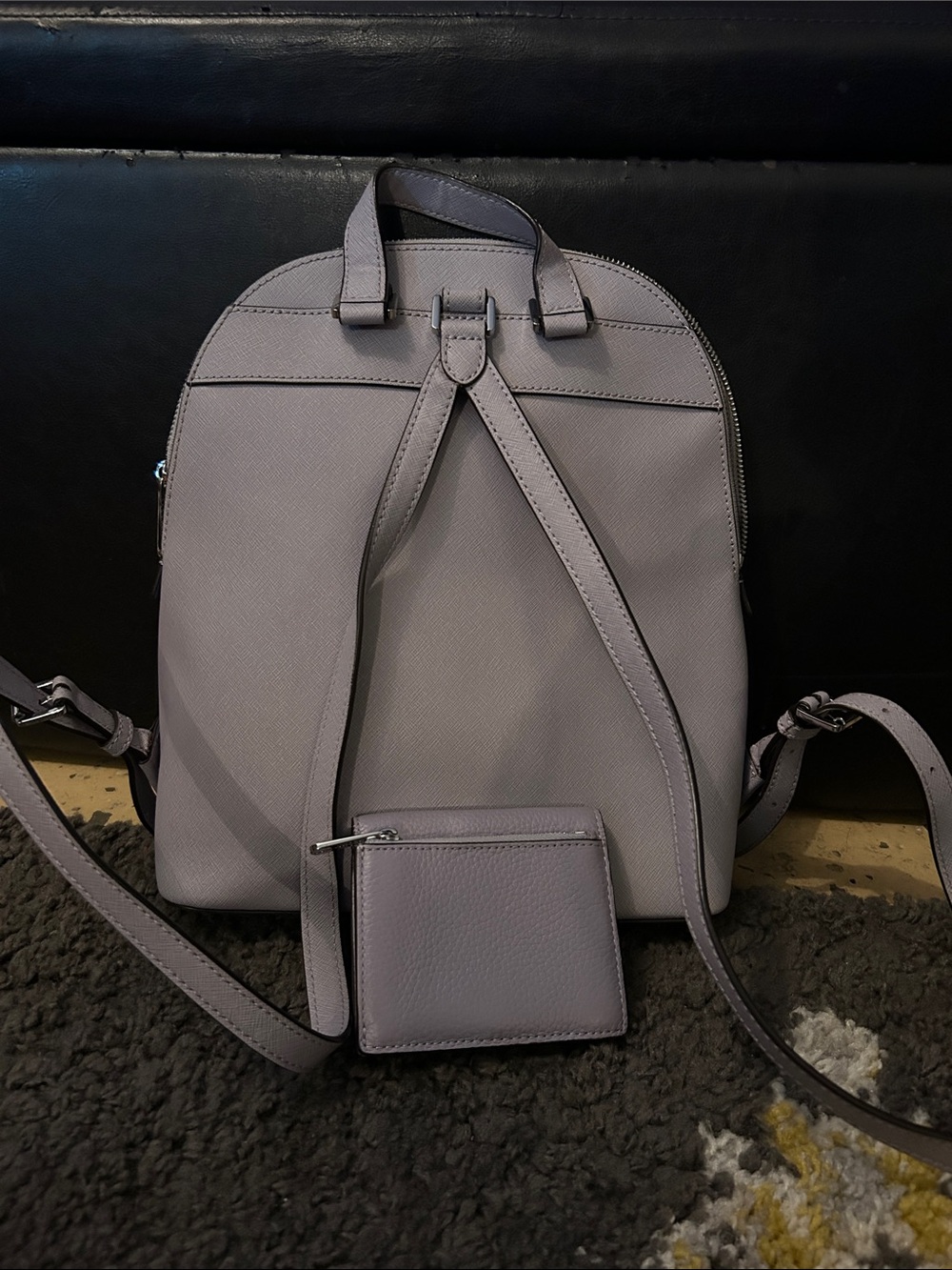 Michael Kors Lavender Saffiano Leather Backpack with Matching Wallet - Picture 3 of 8